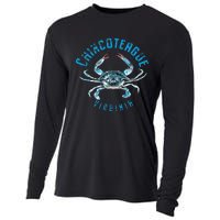 Chincoteague Virginia Blue Crab Design Cooling Performance Long Sleeve Crew