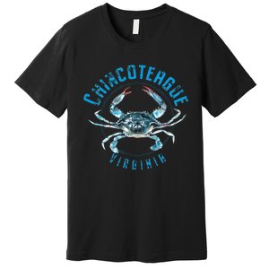 Chincoteague Virginia Blue Crab Design Premium T-Shirt