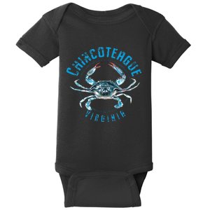 Chincoteague Virginia Blue Crab Design Baby Bodysuit