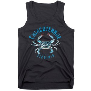 Chincoteague Virginia Blue Crab Design Tank Top