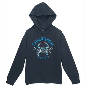 Chincoteague Virginia Blue Crab Design Urban Pullover Hoodie