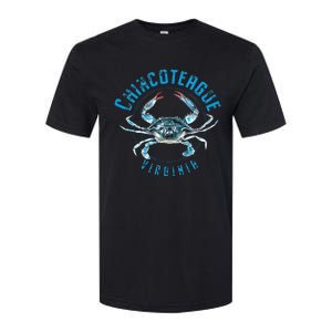 Chincoteague Virginia Blue Crab Design Softstyle CVC T-Shirt