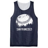 Cool Vintage Baseball San Francisco City Skyline Building SF Mesh Reversible Basketball Jersey Tank