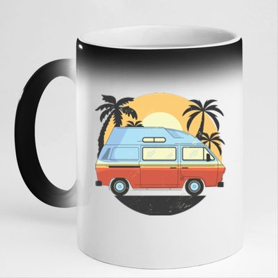 Camper Van 11oz Black Color Changing Mug