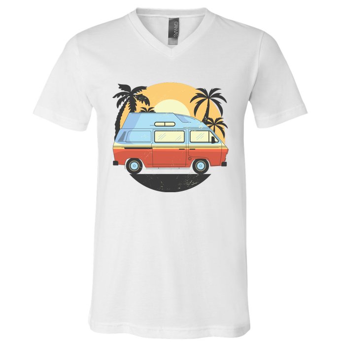 Camper Van V-Neck T-Shirt