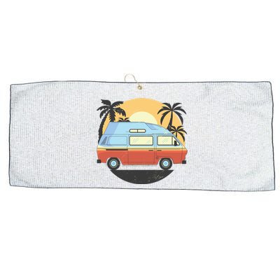 Camper Van Large Microfiber Waffle Golf Towel