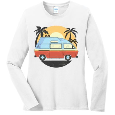 Camper Van Ladies Long Sleeve Shirt