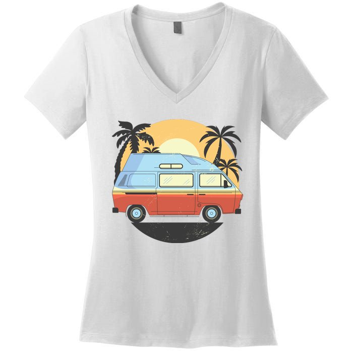 Camper Van Women's V-Neck T-Shirt