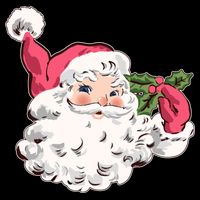 Cute Vintage Christmas Santa Claus Face Doggie Tank