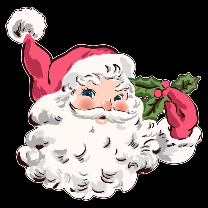 Cute Vintage Christmas Santa Claus Face Doggie Tank