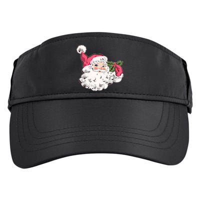 Cute Vintage Christmas Santa Claus Face Adult Drive Performance Visor
