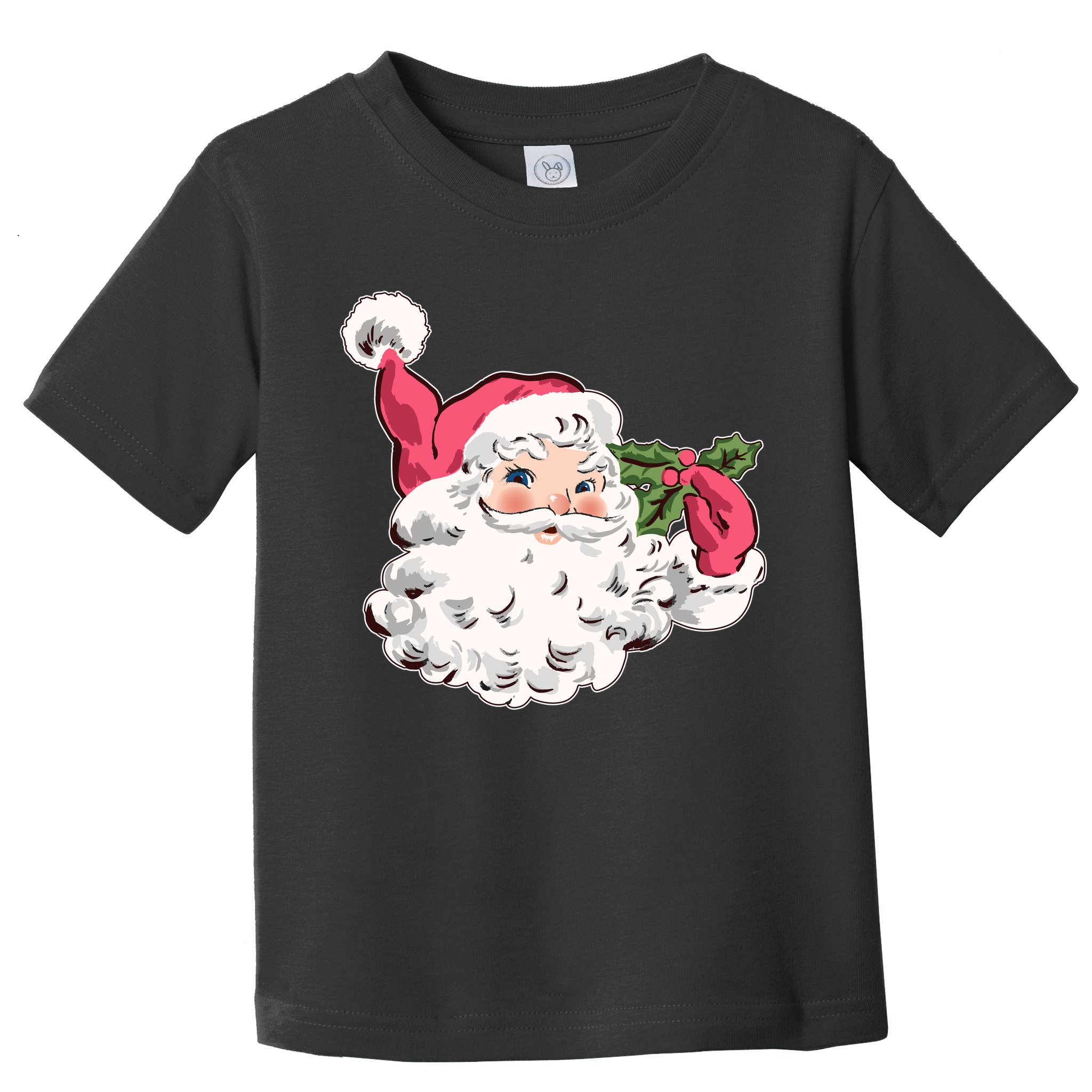 Cute Vintage Christmas Santa Claus Face Toddler T-Shirt
