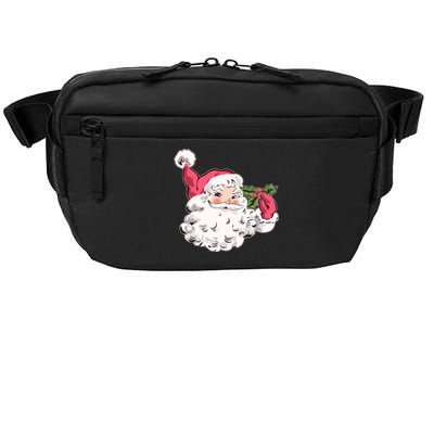 Cute Vintage Christmas Santa Claus Face Crossbody Pack