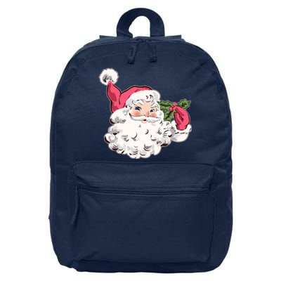 Cute Vintage Christmas Santa Claus Face 16 in Basic Backpack