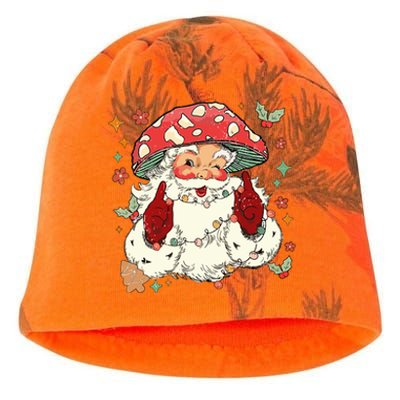 Cool Vintage Christmas Mushroom Santa Claus Face Kati - Camo Knit Beanie