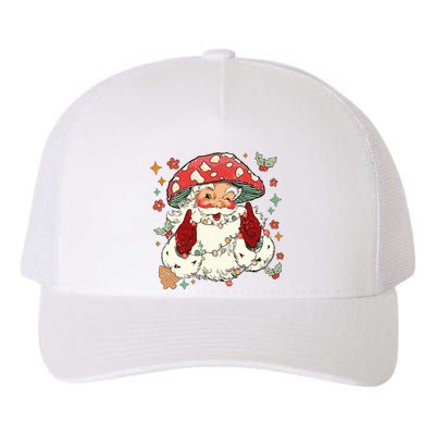 Cool Vintage Christmas Mushroom Santa Claus Face Yupoong Adult 5-Panel Trucker Hat