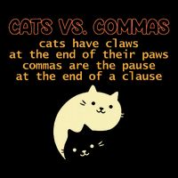 Cats Vs. Commas Funny Cat Lover Grammar Teacher School Cooling Performance Crew T-Shirt