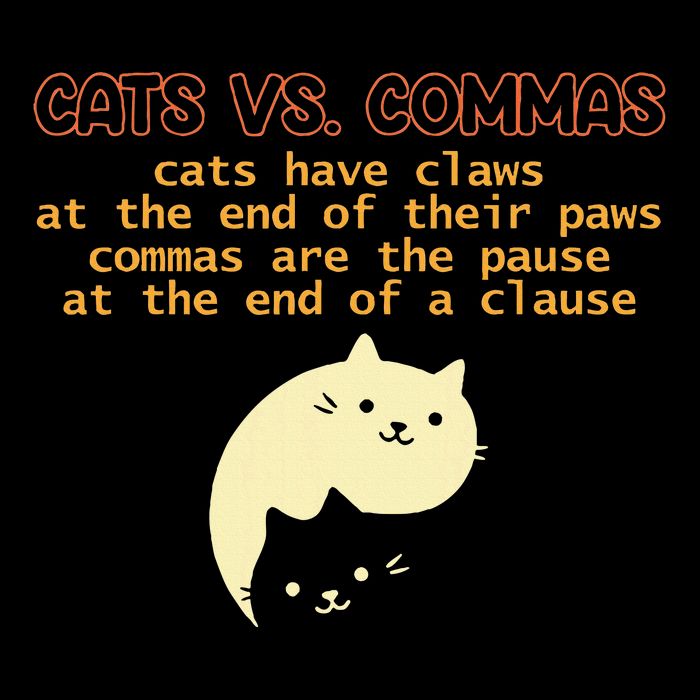 Cats Vs. Commas Funny Cat Lover Grammar Teacher School Cooling Performance Crew T-Shirt