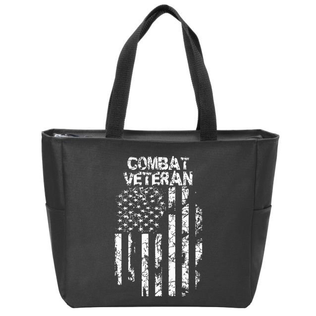Combat Veteran Zip Tote Bag