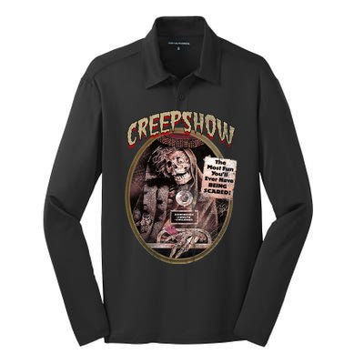 Creepshow Vintage Silk Touch Performance Long Sleeve Polo