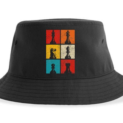 Chess Vintage Chess Master Club Chess Player Sustainable Bucket Hat