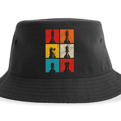 Chess Vintage Chess Master Club Chess Player Sustainable Bucket Hat