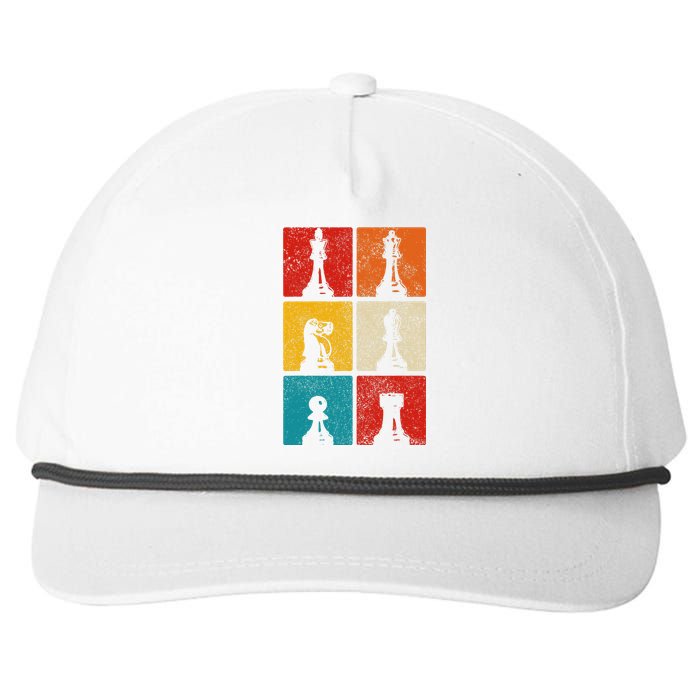 Chess Vintage Chess Master Club Chess Player Snapback Five-Panel Rope Hat