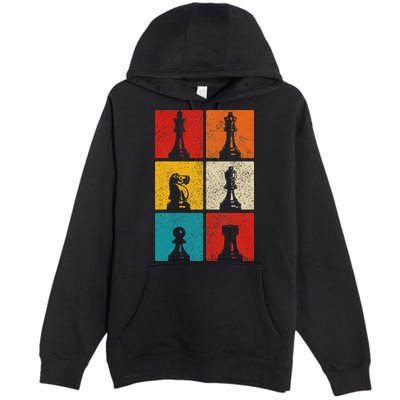 Chess Vintage Chess Master Club Chess Player Premium Pullover Hoodie