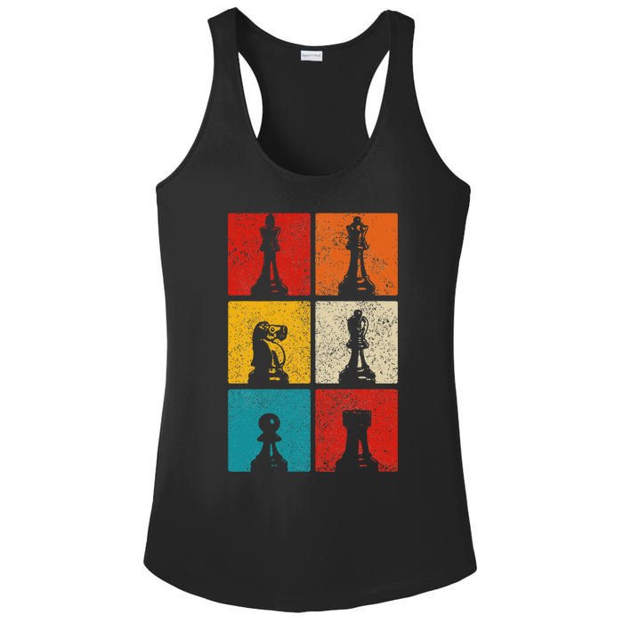 Chess Vintage Chess Master Club Chess Player Ladies PosiCharge Competitor Racerback Tank