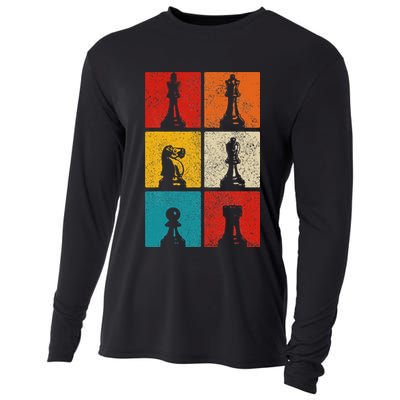 Chess Vintage Chess Master Club Chess Player Cooling Performance Long Sleeve Crew