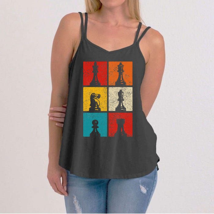 Chess Vintage Chess Master Club Chess Player Women's Strappy Tank