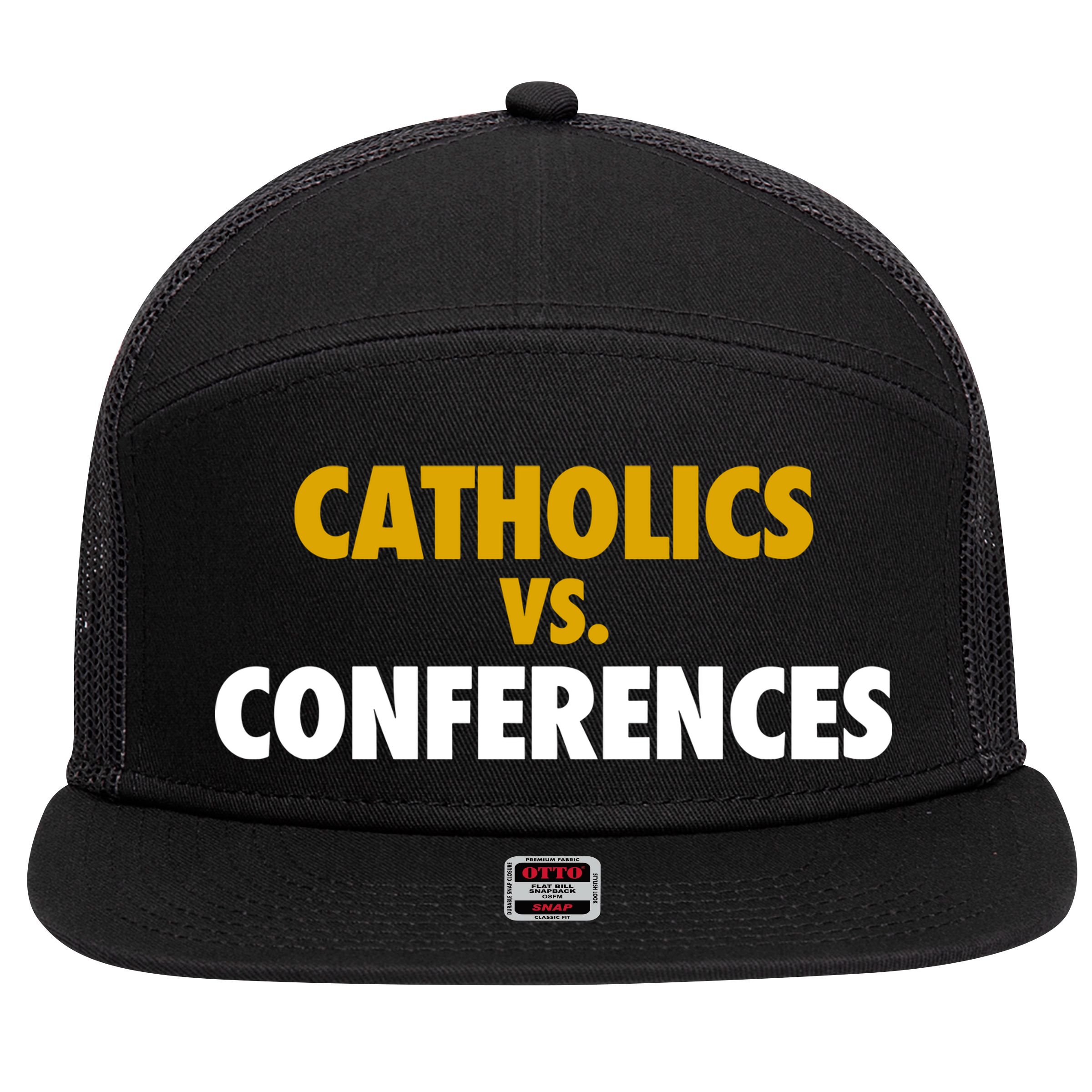 Catholics Vs Conferences 7 Panel Mesh Trucker Snapback Hat