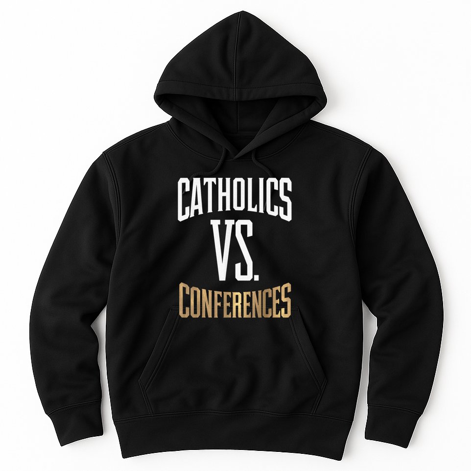 Catholics Vs Conferences Vintage Retro Style Hoodie