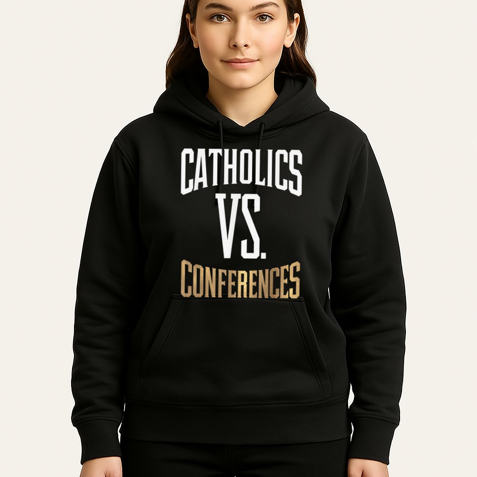 Catholics Vs Conferences Vintage Retro Style Hoodie