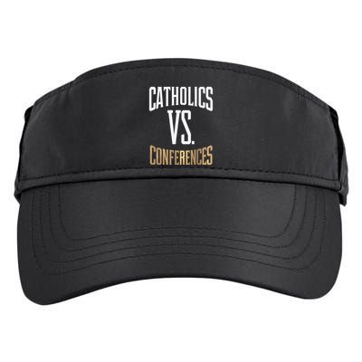 Catholics Vs Conferences Vintage Retro Style Adult Drive Performance Visor