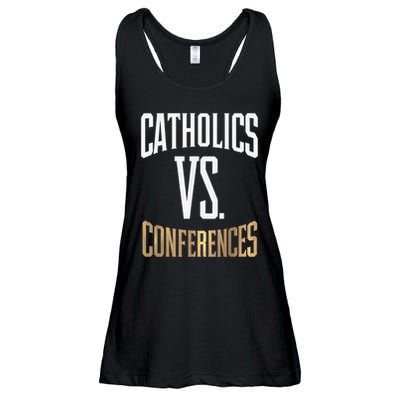 Catholics Vs Conferences Vintage Retro Style Ladies Essential Flowy Tank