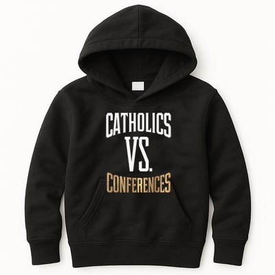 Catholics Vs Conferences Vintage Retro Style Kids Hoodie