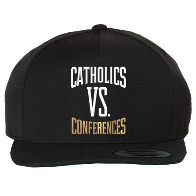 Catholics Vs Conferences Vintage Retro Style Wool Snapback Cap
