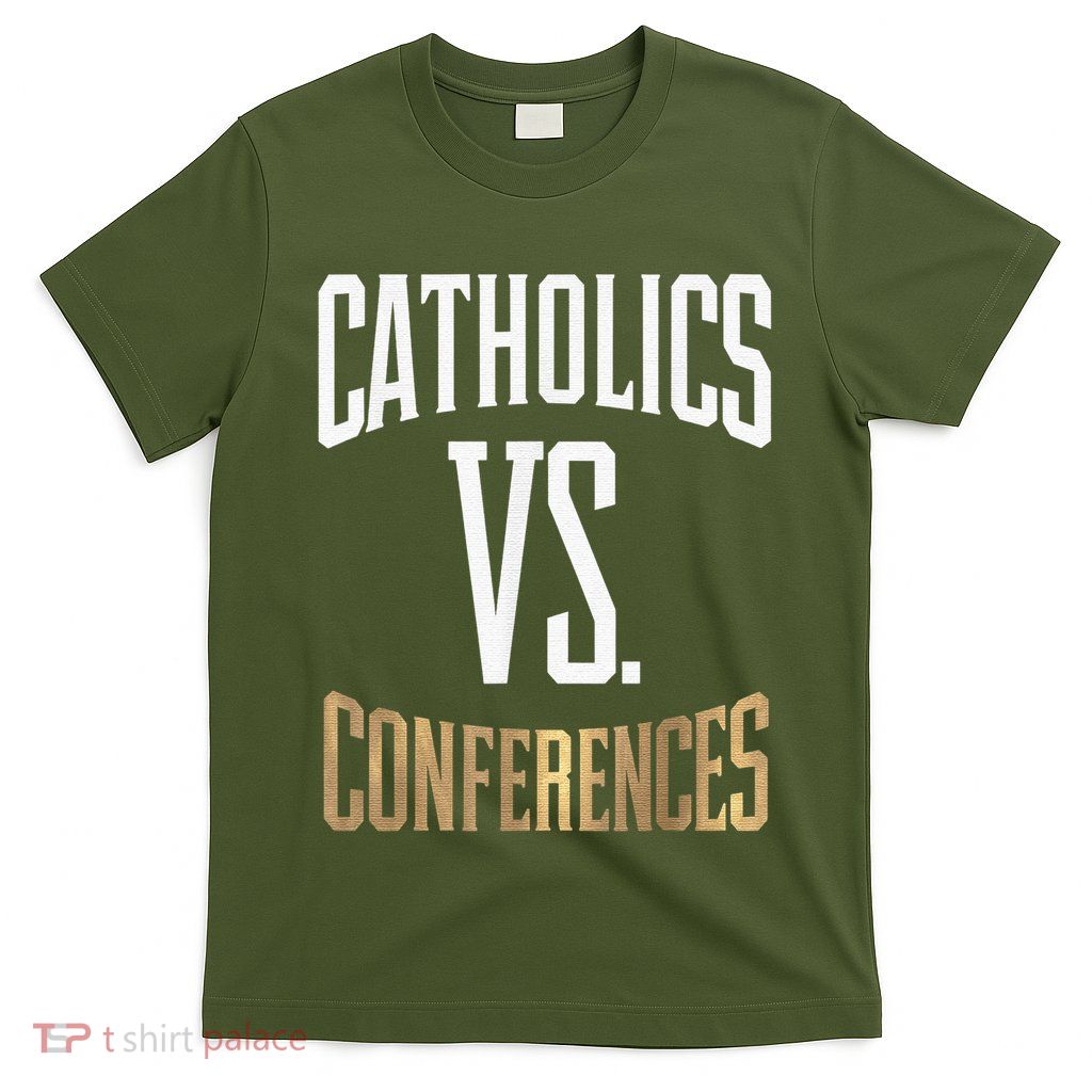 Catholics Vs Conferences Vintage Retro Style T-Shirt