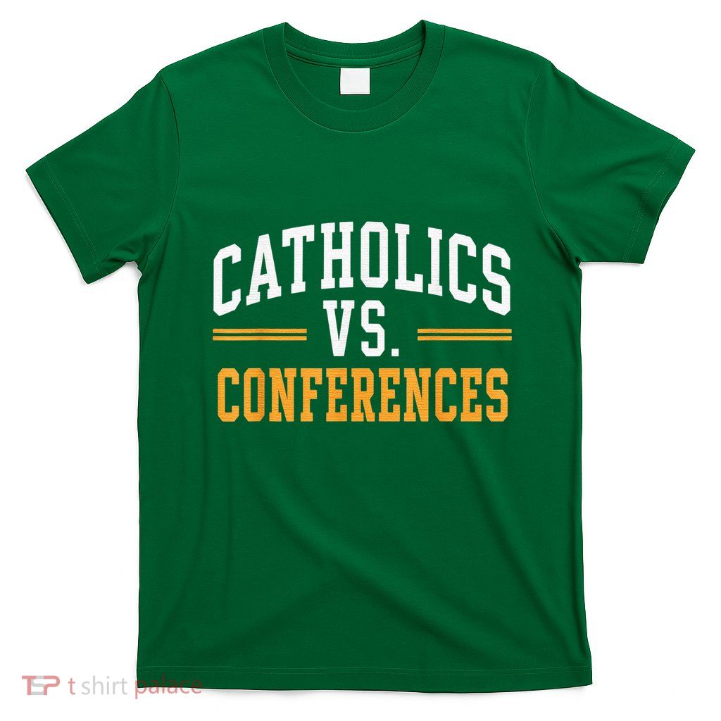 Catholics Vs Conferences Vintage Retro Style T-Shirt
