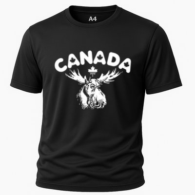 Canada Vintage Canada Flag Canadian Moose Performance Shirt