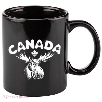 Canada Vintage Canada Flag Canadian Moose 11oz C Handle Ceramic Mug