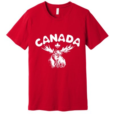 Canada Vintage Canada Flag Canadian Moose Premium T-Shirt