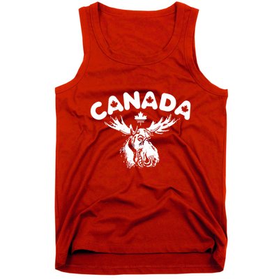 Canada Vintage Canada Flag Canadian Moose Tank Top
