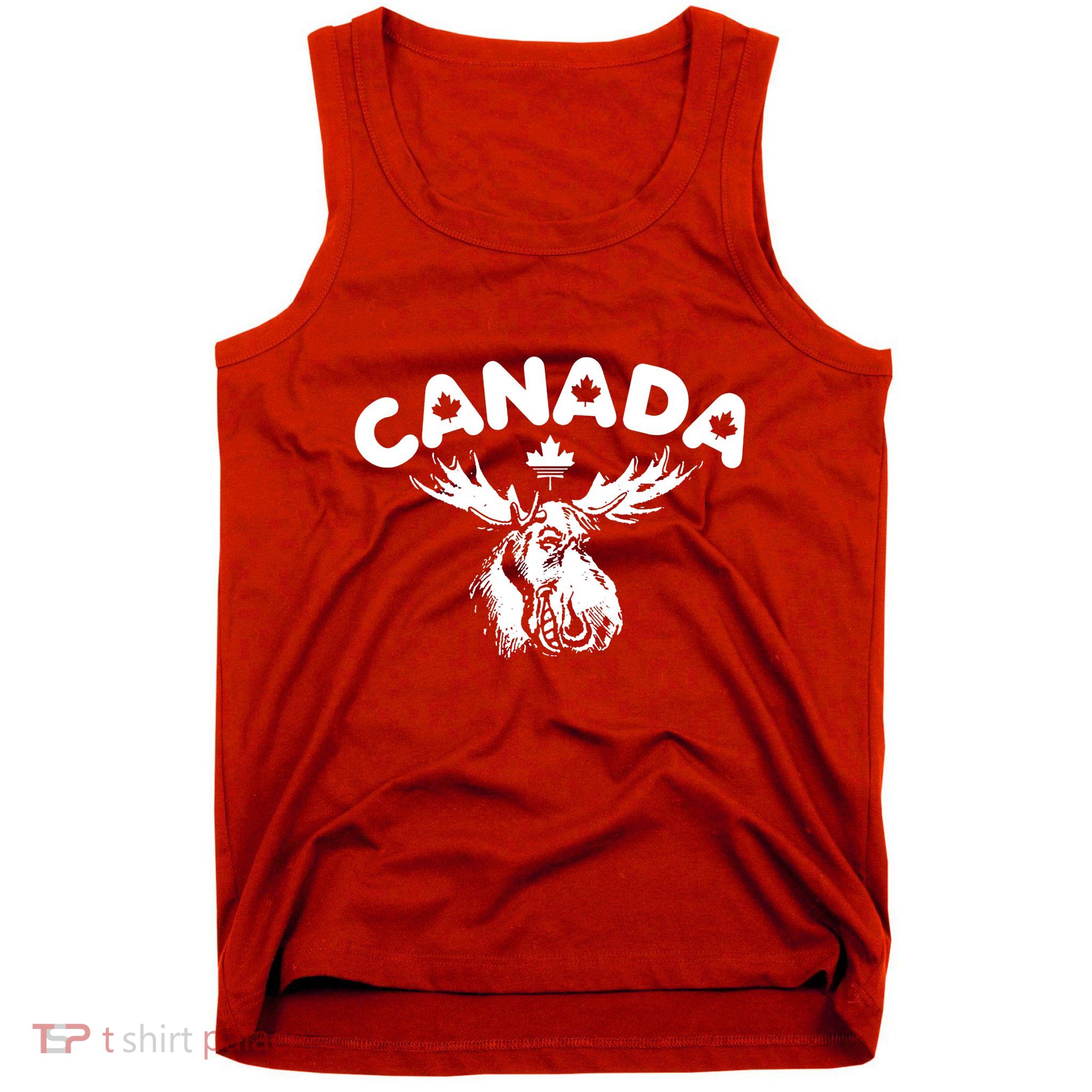 Canada Vintage Canada Flag Canadian Moose Tank Top