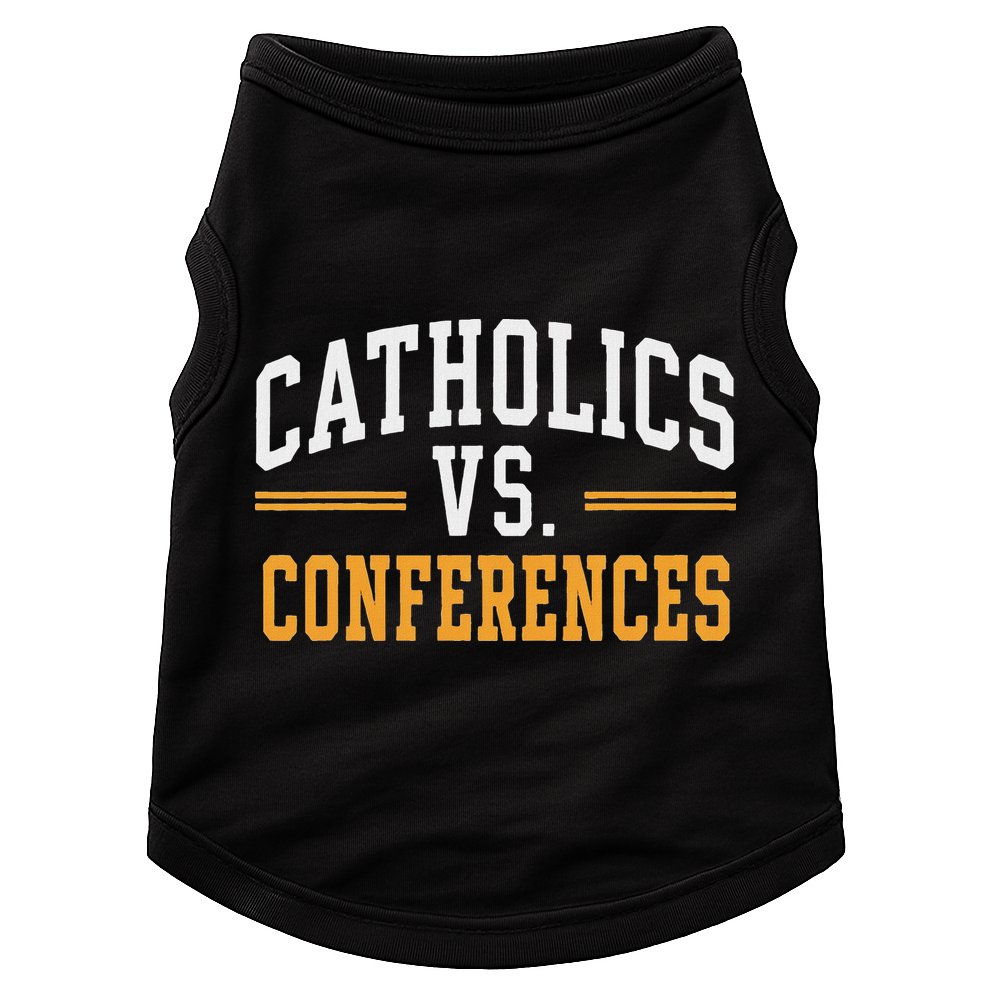 Catholics Vs Conferences Vintage Retro Style Doggie Tank