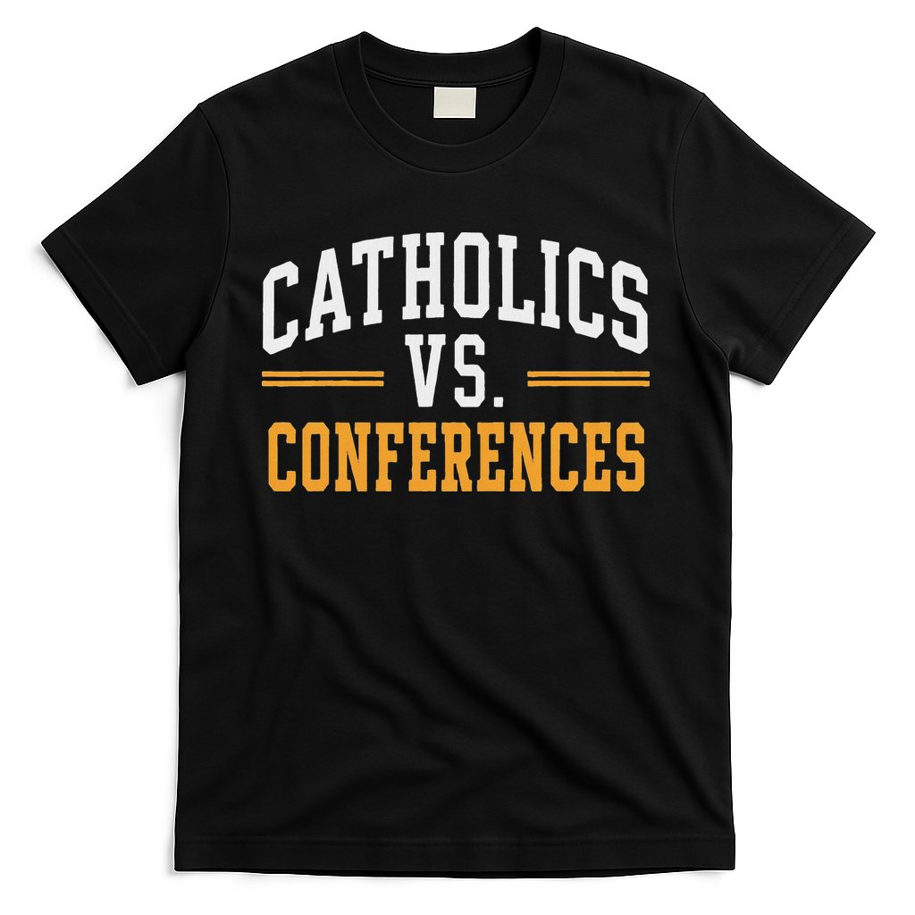 Catholics Vs Conferences Vintage Retro Style T-Shirt