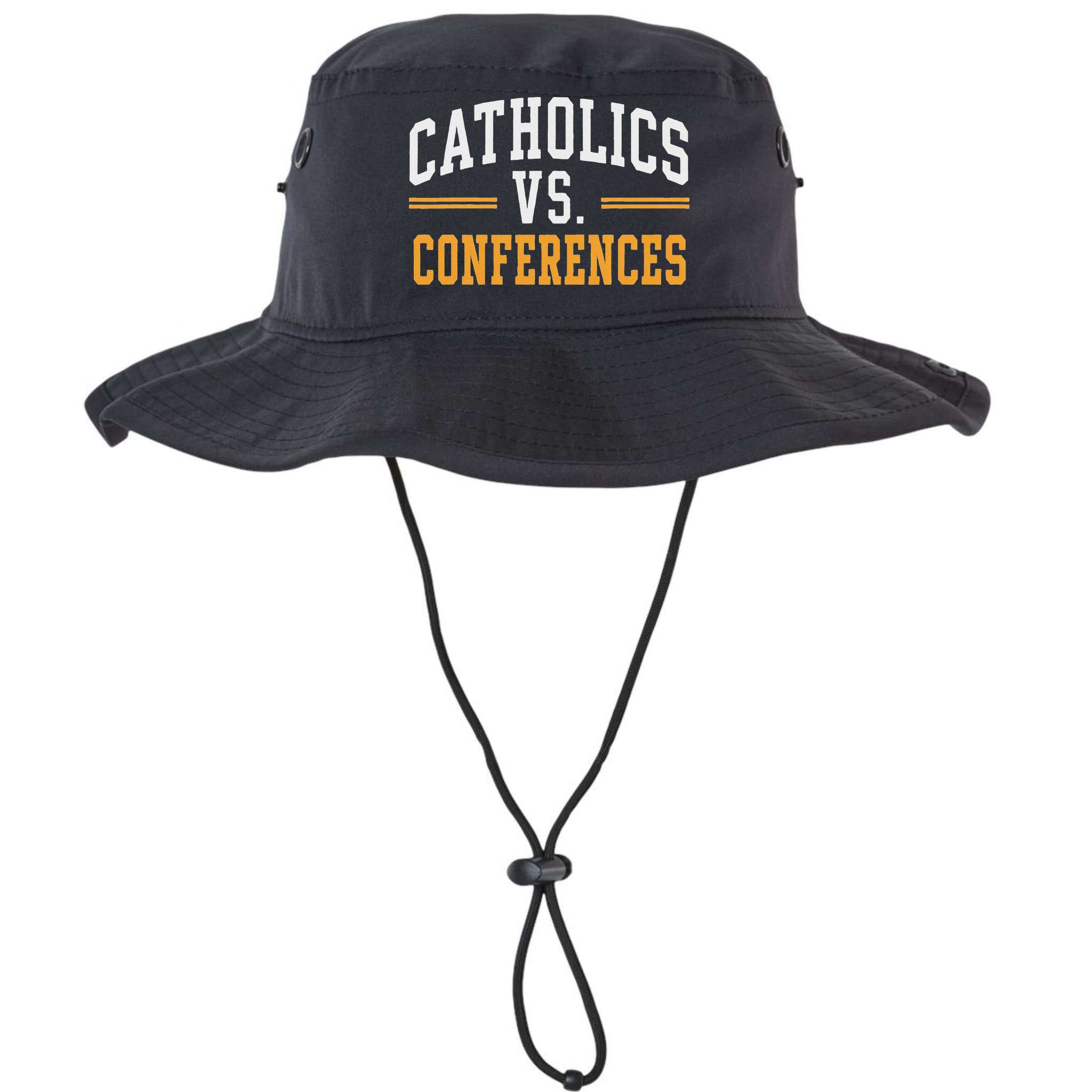 Catholics Vs Conferences Vintage Retro Style Bucket Hat