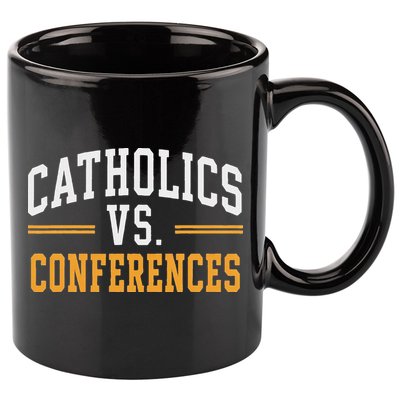 Catholics Vs Conferences Vintage Retro Style 11oz C Handle Ceramic Mug