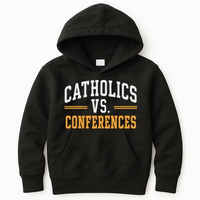 Catholics Vs Conferences Vintage Retro Style Kids Hoodie
